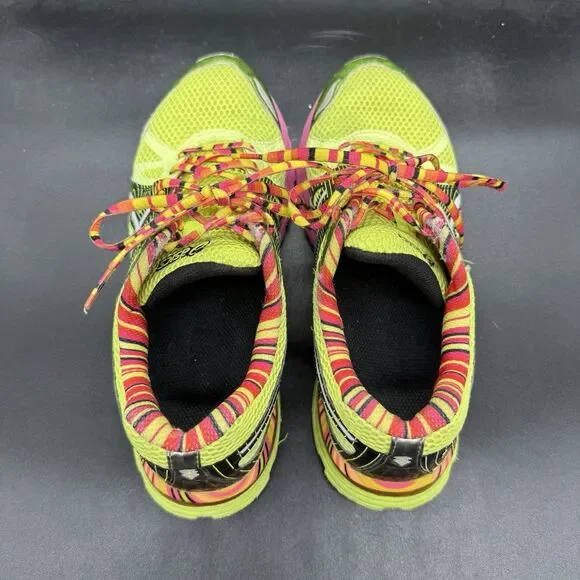 Asics Gel Preleus Shoes Womens Size 10 Yellow Pink Athletic Trainers Sneakers - Picture 5 of 8